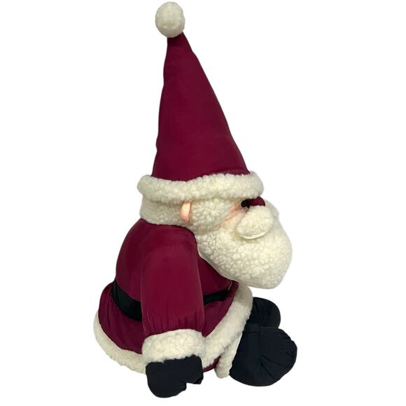Santa Claus Vintage 90s Plush Nylon Parachute Gnome Red White Kirklands 20” - Picture 7 of 9